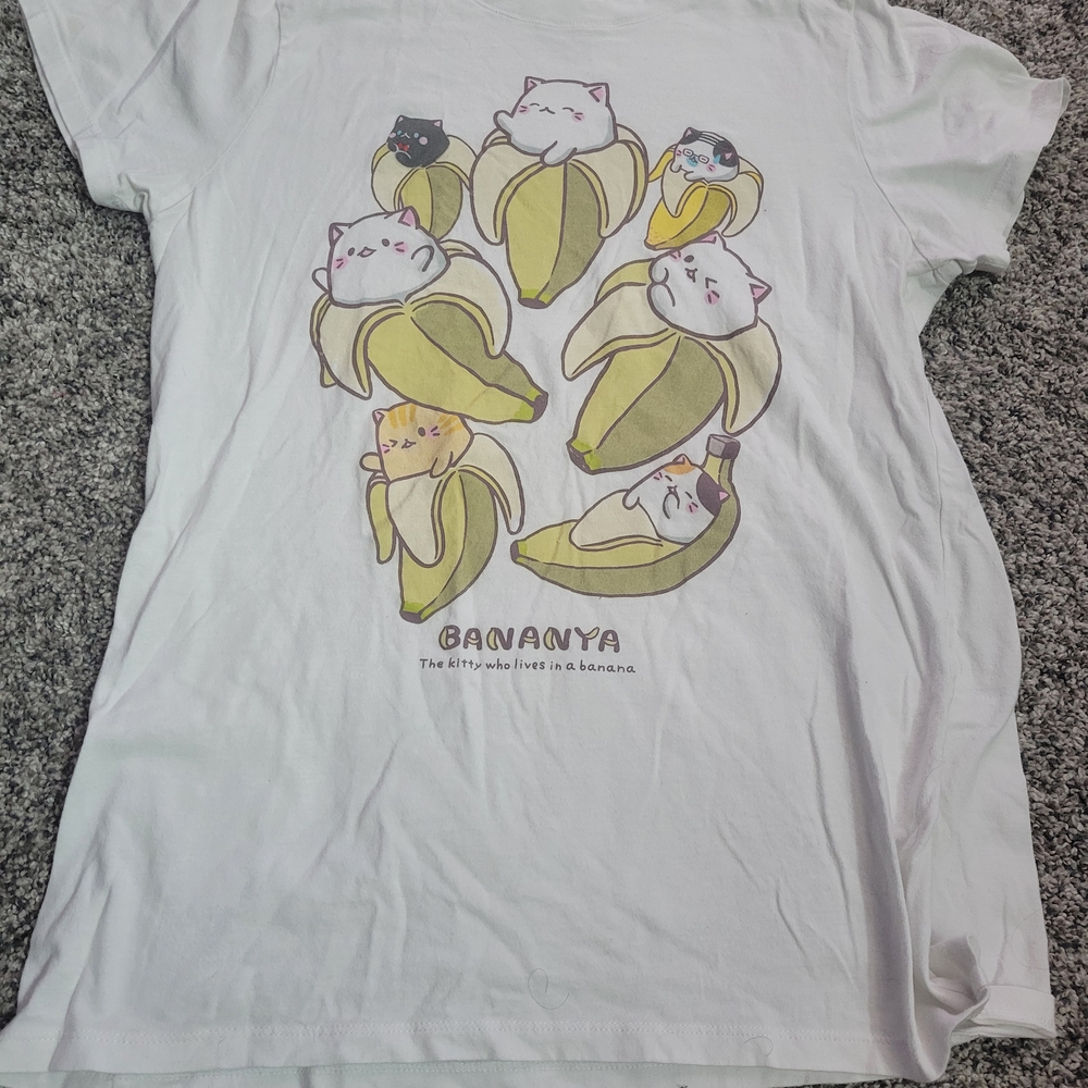 Bananya Cat Banana Graphic Tee - Light Blue - Picture 8 of 8